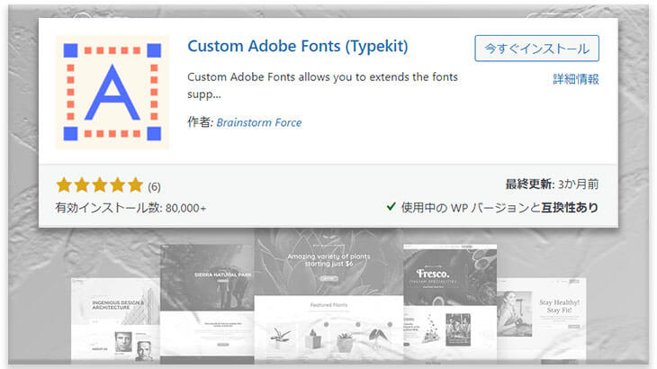 Astraプラグイン：Custom Adobe Fonts